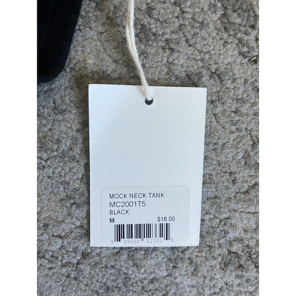 Women’s MCLA Sleeveless Tank Size M Black Ribbed Q9 - Picture 6 of 6